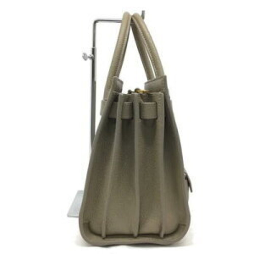 SAINT LAURENT Sac de Jour Soft Baby Leather Greige Gray Bag - Picture 4 of 9